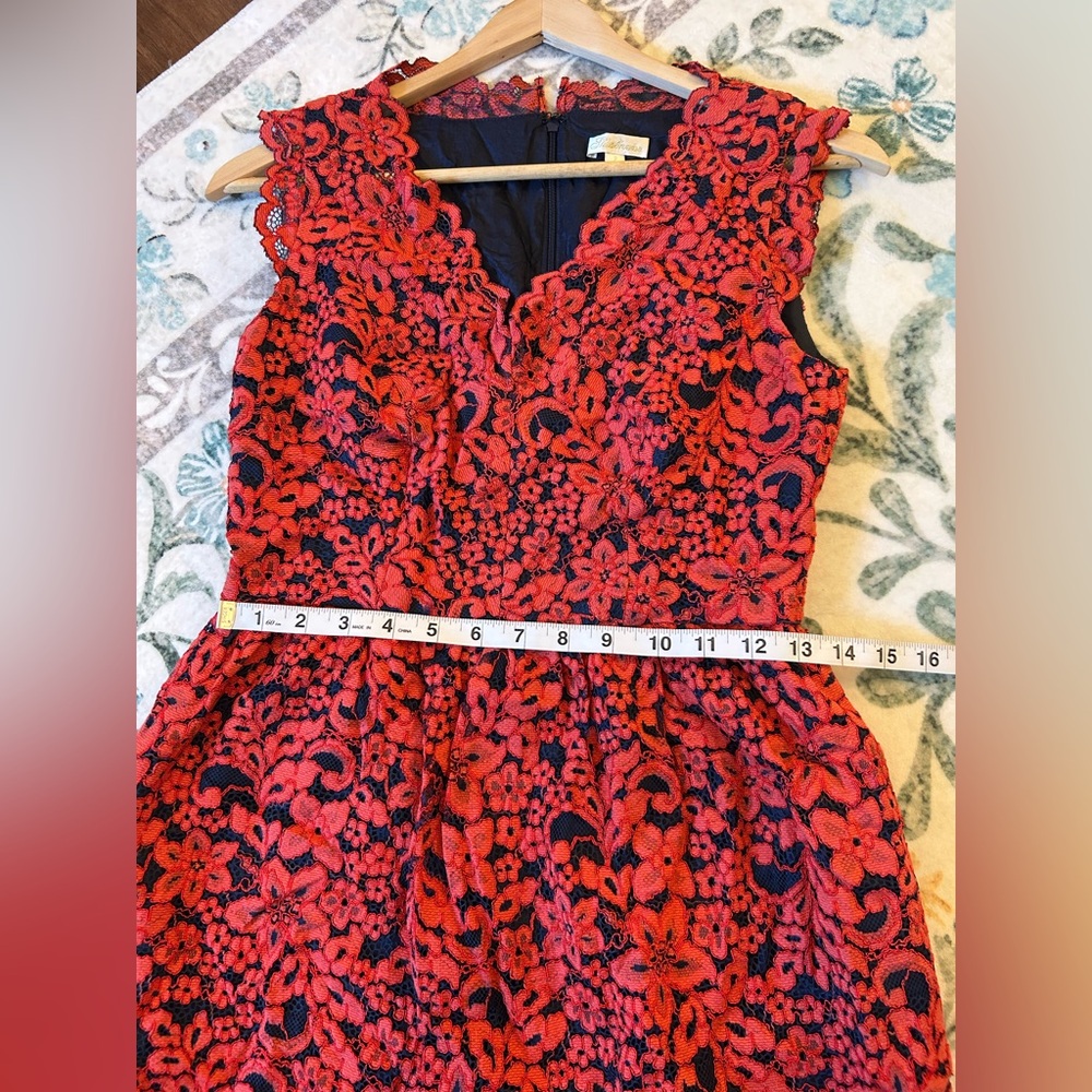 Shoshanna Red Lace Mini Dress - Picture 9 of 15